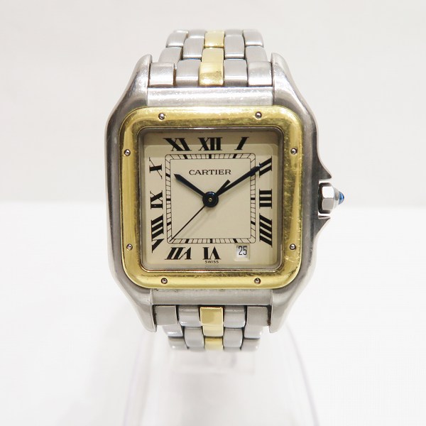 カルティエ CARTIER パンテールMM K18YG アフターダイヤベゼル クォーツ ボーイズ _715449