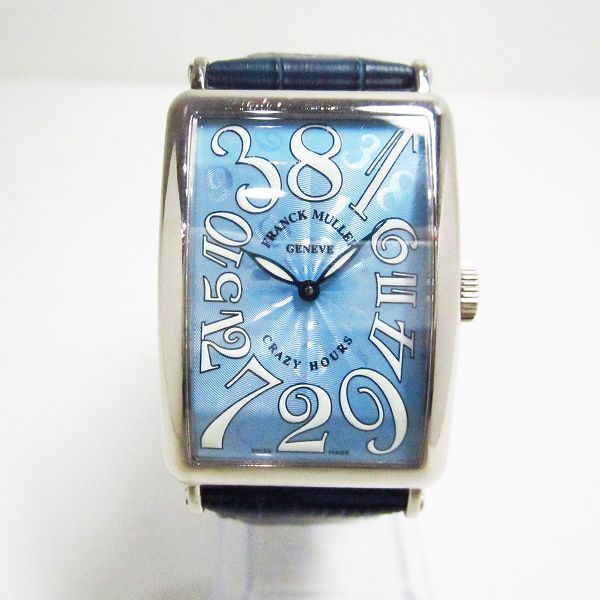 フランクミュラー クレイジーアワーズ 1200CH 自動巻 ライトブルー色ダイアル メンズ 時計 腕時計