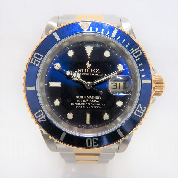 ロレックス サブマリーナ デイト 16613 自動巻 E番 ブルー 時計 腕時計 メンズ 美品