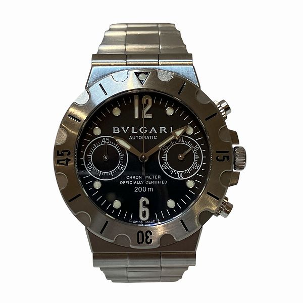 ブルガリ ディアゴノ スクーバ クロノグラフ SCB 38 S 自動巻
