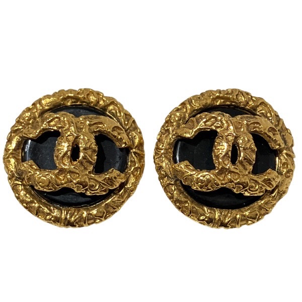 シャネル ココマーク 93A ゴールド 溶岩イヤリング