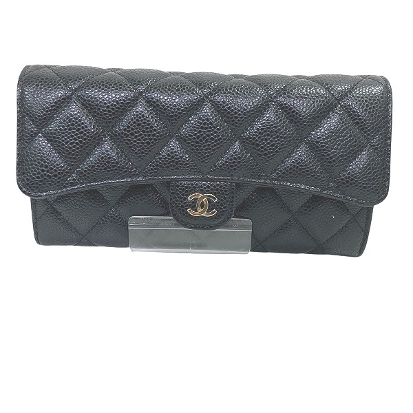 シャネル マトラッセ クラシックロングフラップ AP0241 ゴールド金具 長財布