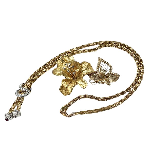 K18 ブローチ・ネックレス