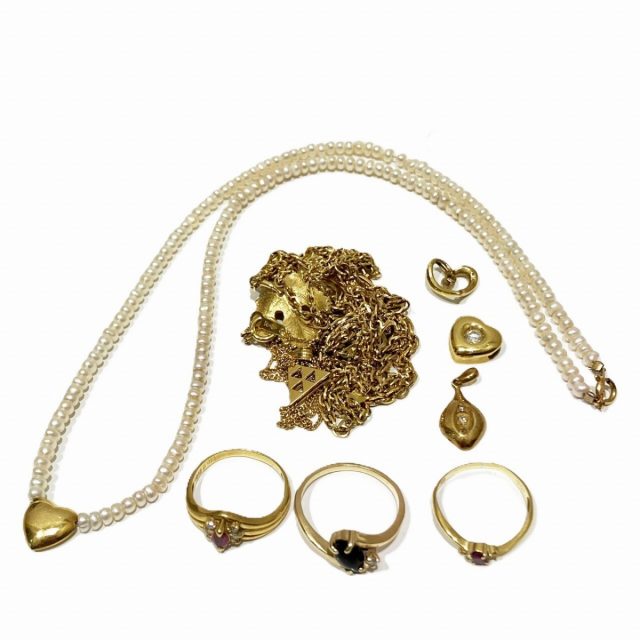 K18リング、K18ネックレス、K18ペンダントトップ、K14リング