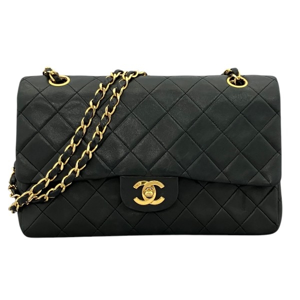 シャネル マトラッセ25 ラムスキン ダブルフラップ ショルダーバッグ